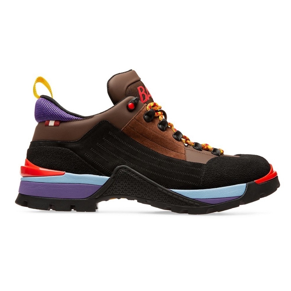 Bally Leather Hike Shoes Brown Multi Men’s 11